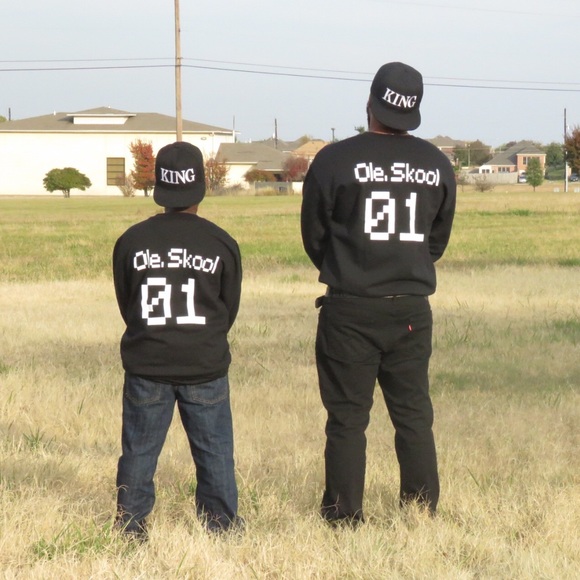 Men Black Sweater OleSkool #01 Throwback pullover - Picture 5 of 6